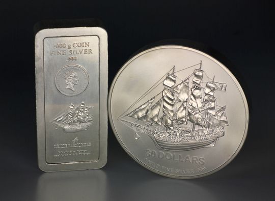 1kg Cook Island Münzbarren / Silber Münze