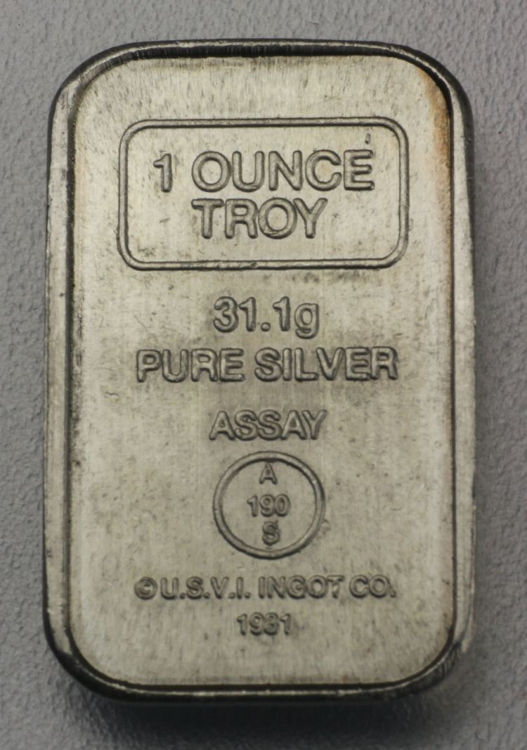1oz Silberbarren USVI 1oz Silberbarren USVI