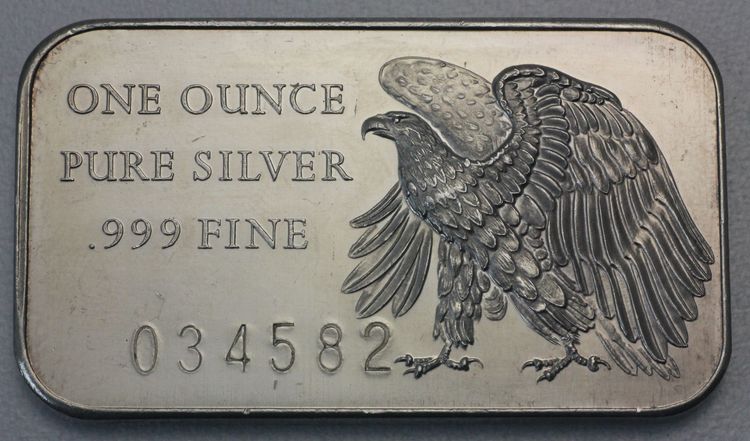 One Ounce Pure Silver Eagle Bullion