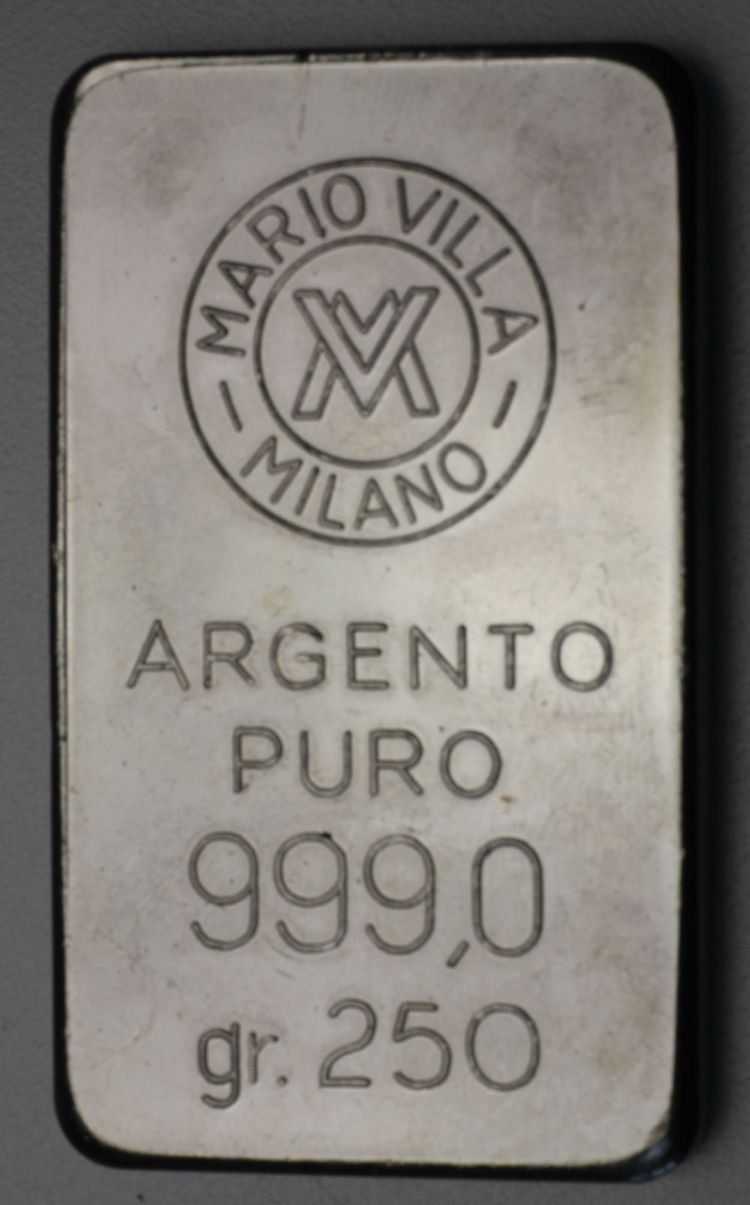 250g Mario Villa Silberbarren Milano