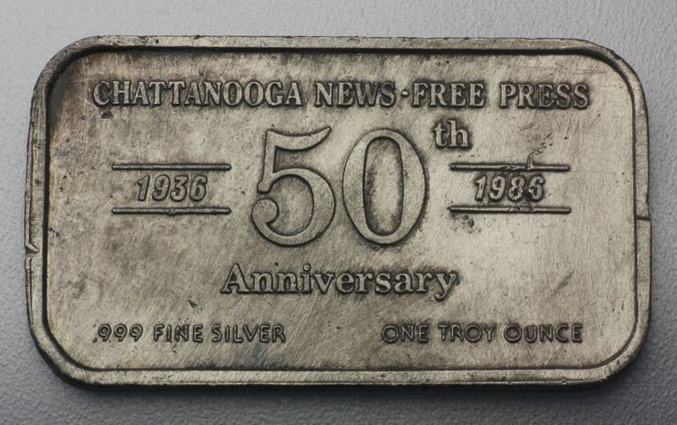50g Jubiläumsbarren Chattanooga Press