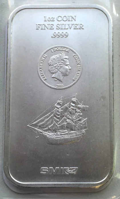 1oz Cook Islands Münzbarren SMI