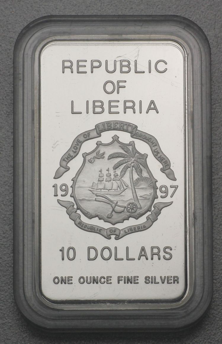 1oz Münzbarren Liberia 1oz Münzbarren Liberia