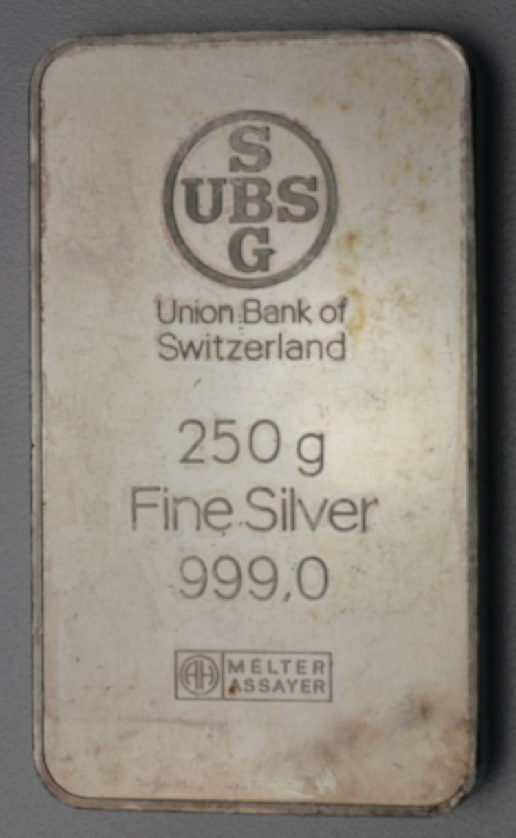 250g Silberbarren UBS