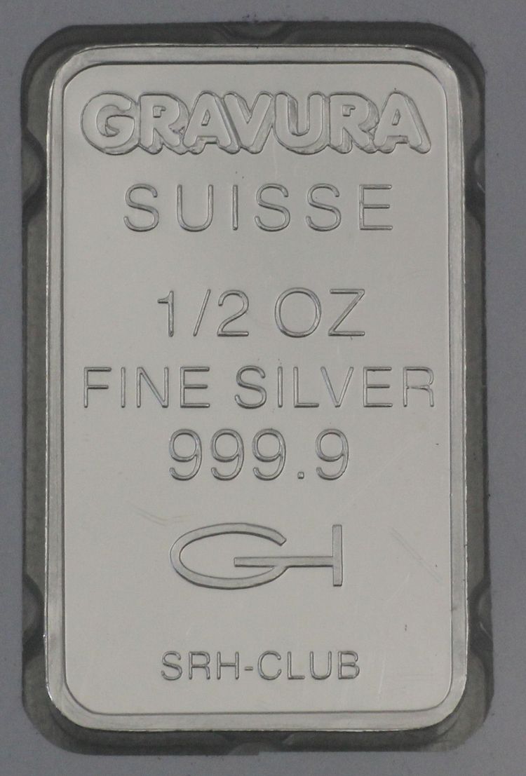 1/2oz Silberbarren Gravura Suisse