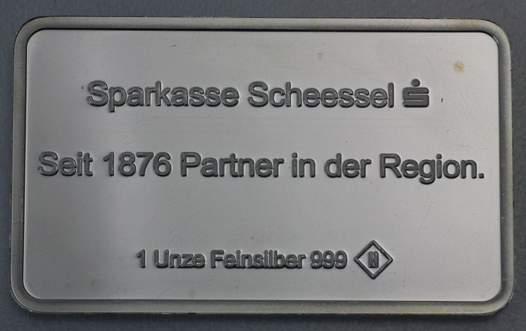 1oz Barren Silber Sparkasse Scheessel