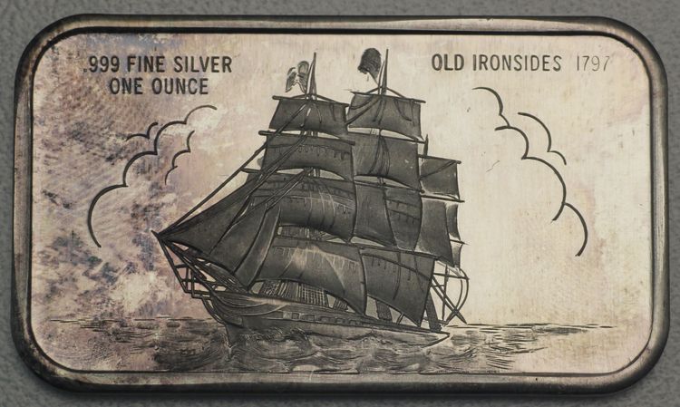 1oz Silberbarren Old Ironsides