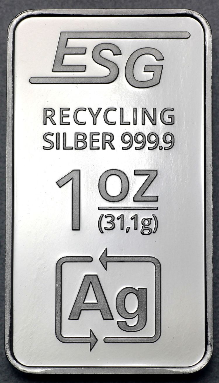 1oz Silberbarren ESG 1oz Silberbarren ESG