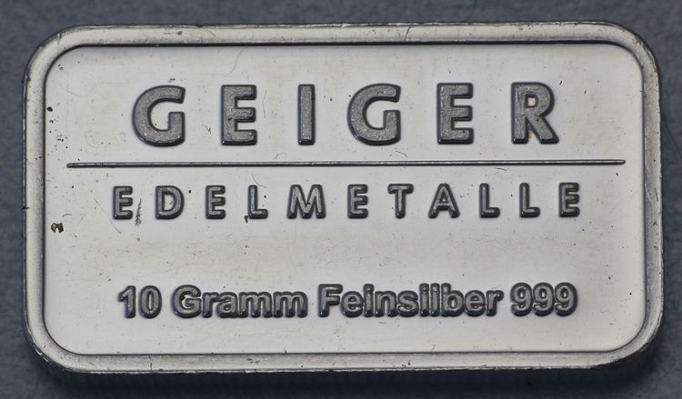 10g Silberbarren Geiger Edelmetalle