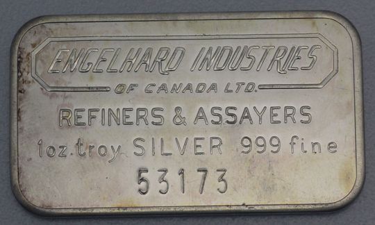 1oz Silberbarren Engelhard Canada 1oz Silberbarren Engelhard Canada