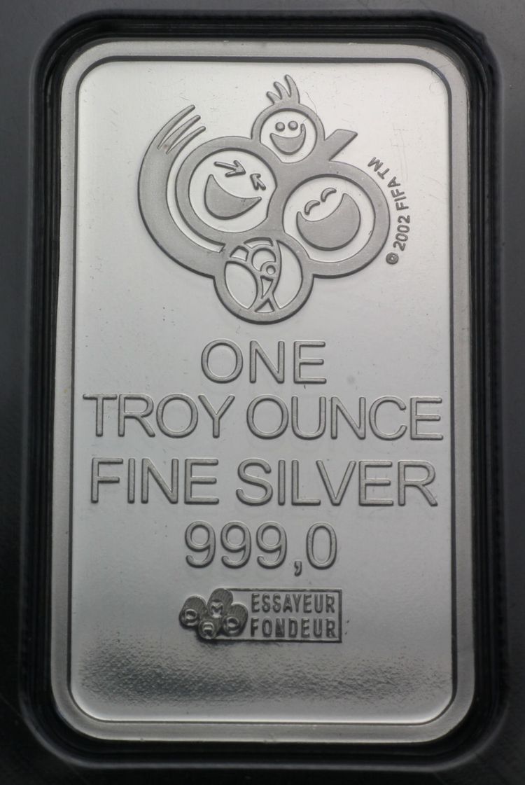 1oz Gedenkbarren Silber Fussball WM 2006 1oz Gedenkbarren Silber Fussball WM 2006