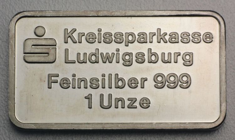Kreissparkasse Ludwigsburg 1oz Silberbarren