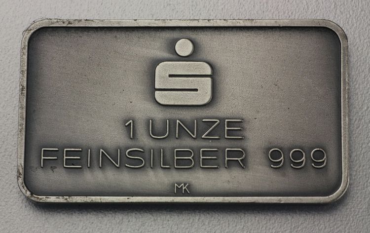 1oz Silberbarren Sparkasse