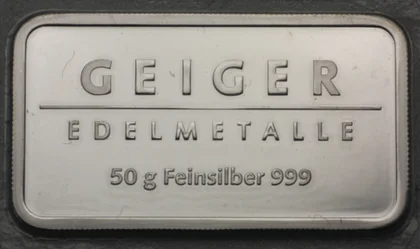 50g Silberbarren Geiger Edelmetalle
