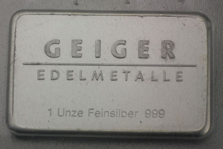1oz Silberbarren Geiger-Edelmetalle