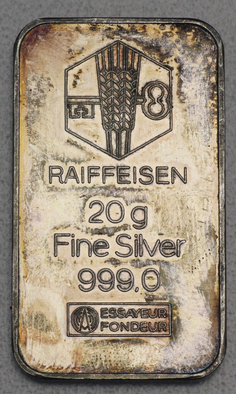 20g Silberbarren Raiffeisen CH