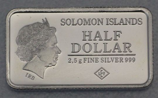 2,5g Silberbarren Solomon Islands