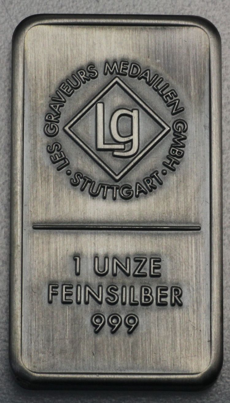 1oz Silberbarren Les Graveurs Stuttgart 1oz Silberbarren Les Graveurs Stuttgart
