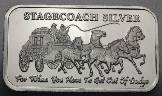 Divisable Stagecoach Silver Bar 1oz
