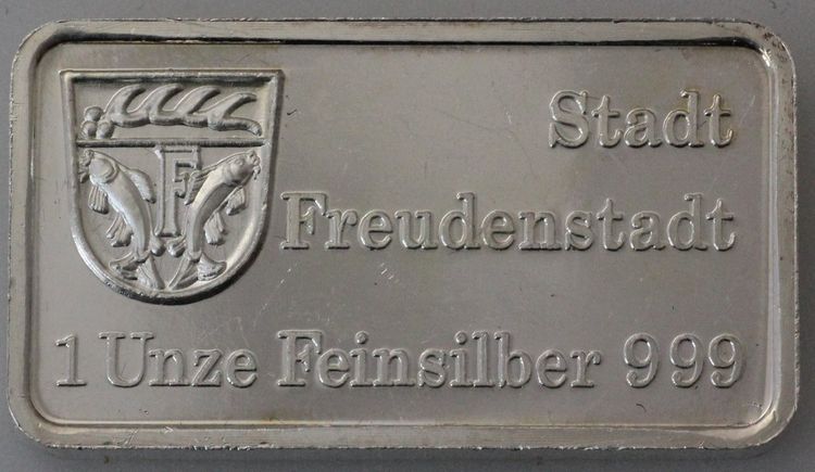 Silberbarren 1oz Stadt Freundenstadt