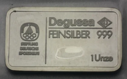 Degussa Silberunze Deutsche Sporthilfe