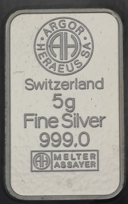 5g Silberbarren Argor-Heraeus