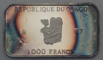 1oz Silberbarren Münzbarren Congo