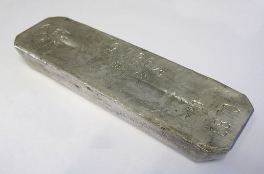 alter 1936g schwerer Silberbarren von Degussa