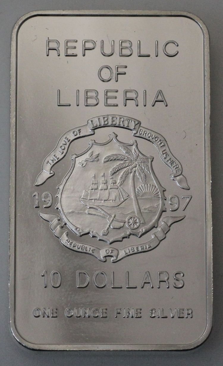 1oz Münzbarren 10 Dollars Republic of Liberia