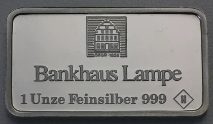 1oz Silberbarren Bankhaus Lampe