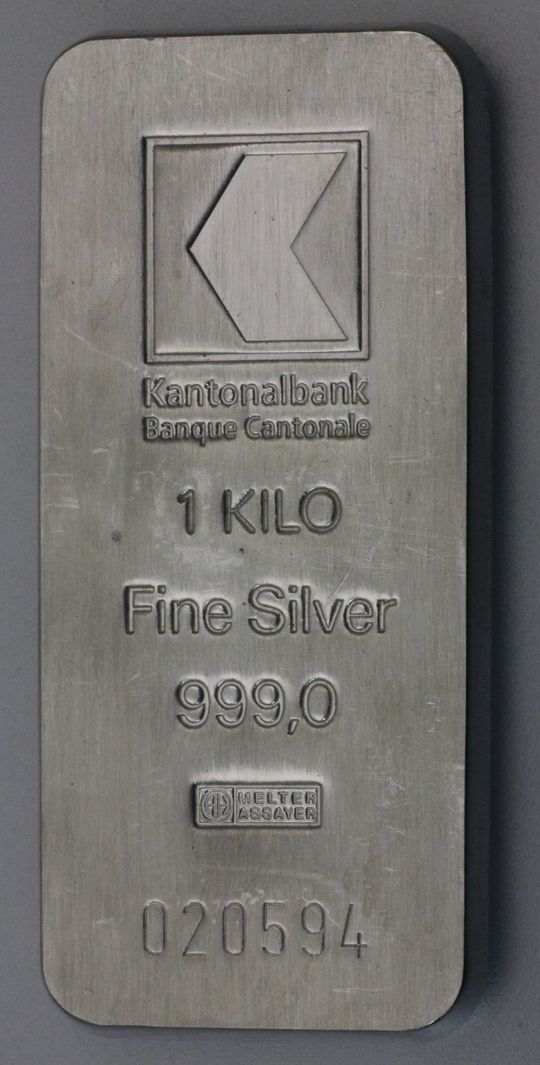 1000g Silberbarren Kantonalbank