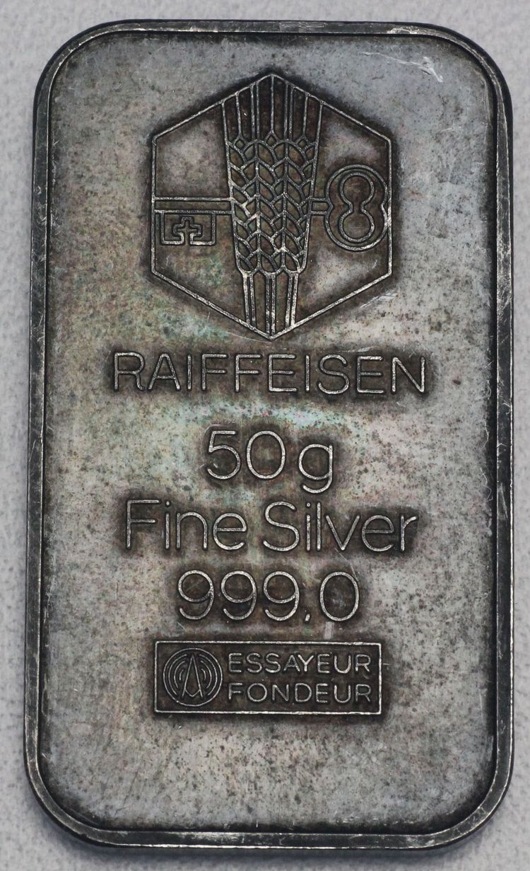 50g Silberbarren Raiffeisen CH