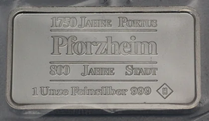 1oz Silberbarren Pforzheim