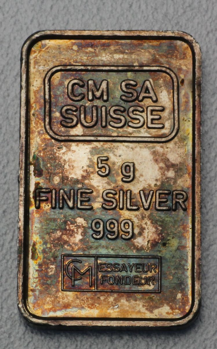 5g Silberbarren CM SA Suisse