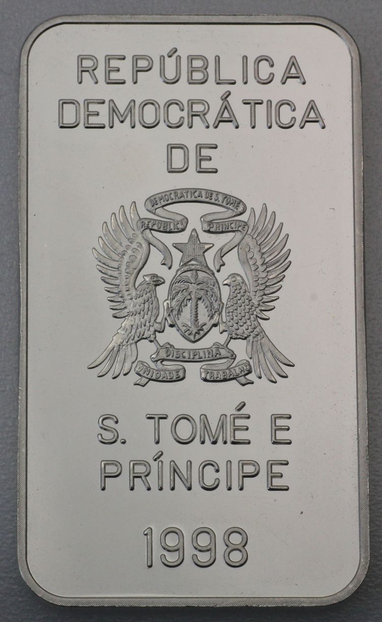 1oz Silber Münzbarren St. Tome e Principle 1oz Silber Münzbarren St. Tome e Principle