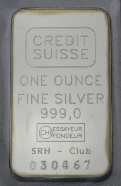 1oz Silberbarren Credit-Suisse SRH Club