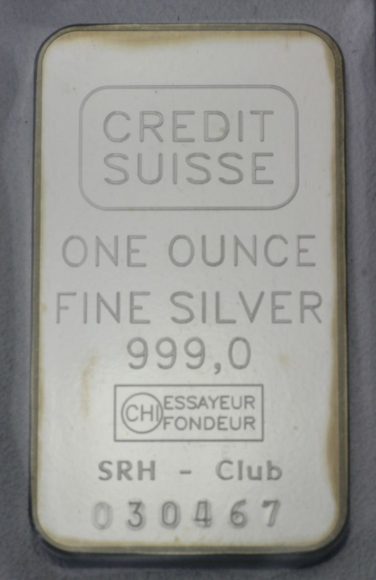 1oz Silberbarren Credit-Suisse SRH Club 1oz Silberbarren Credit-Suisse SRH Club