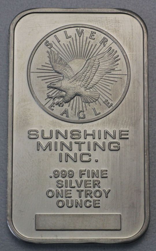 One Troy Ounce Fine Silver Sunshine Minting INC.
