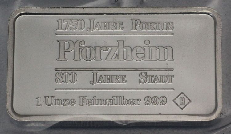 1oz Silberbarren Pforzheim