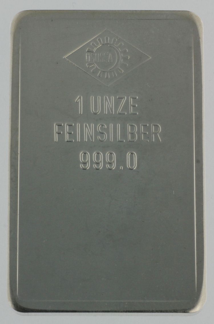 1oz Oegussa Silberbarren 1oz Oegussa Silberbarren