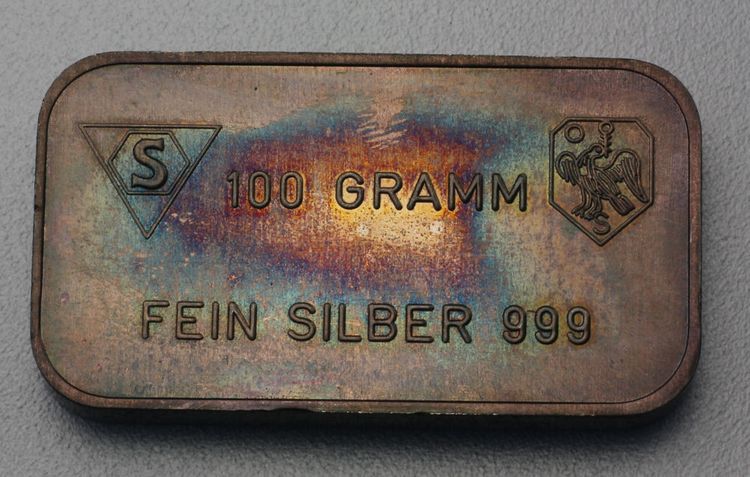 100g Silberbarren Schweiz