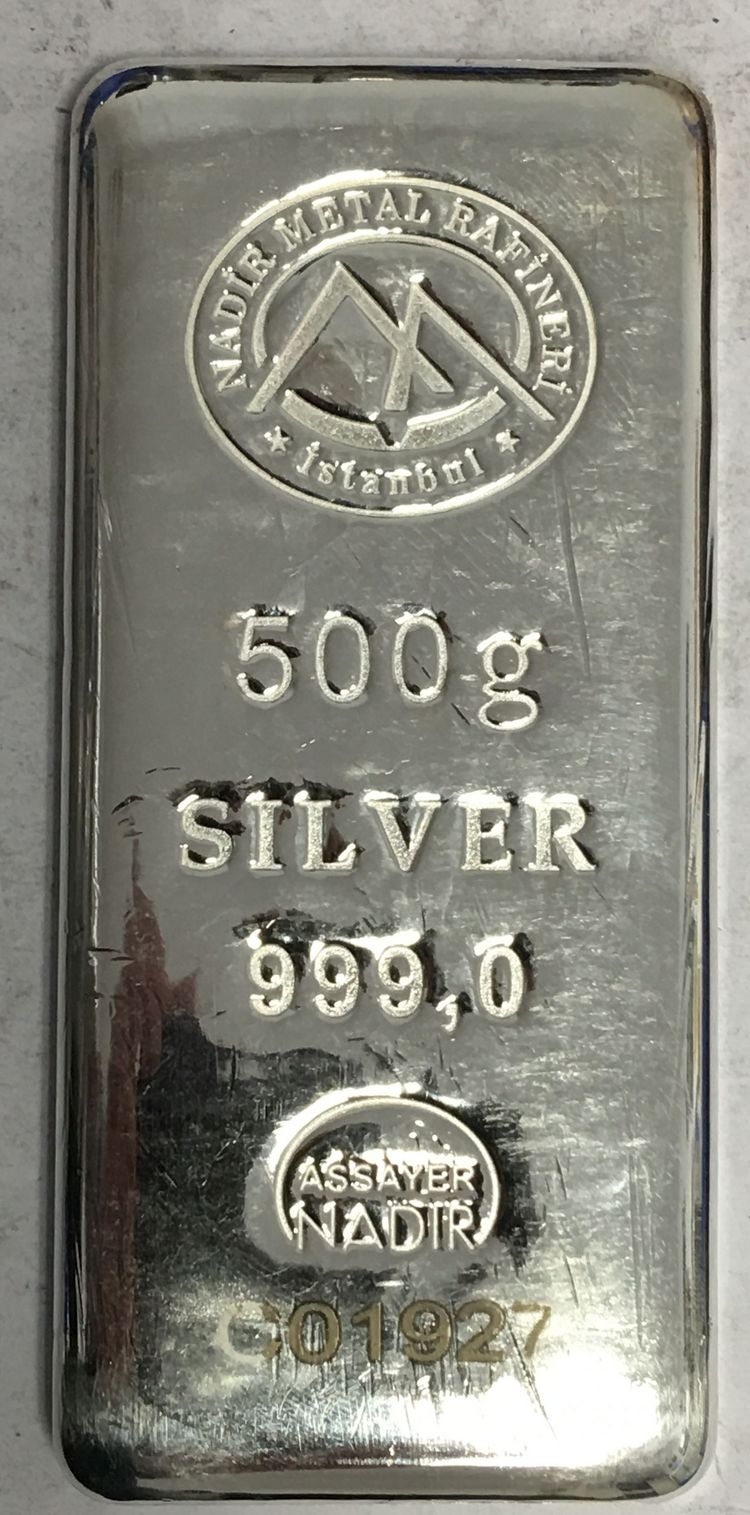 500g Silberbarren Nadir