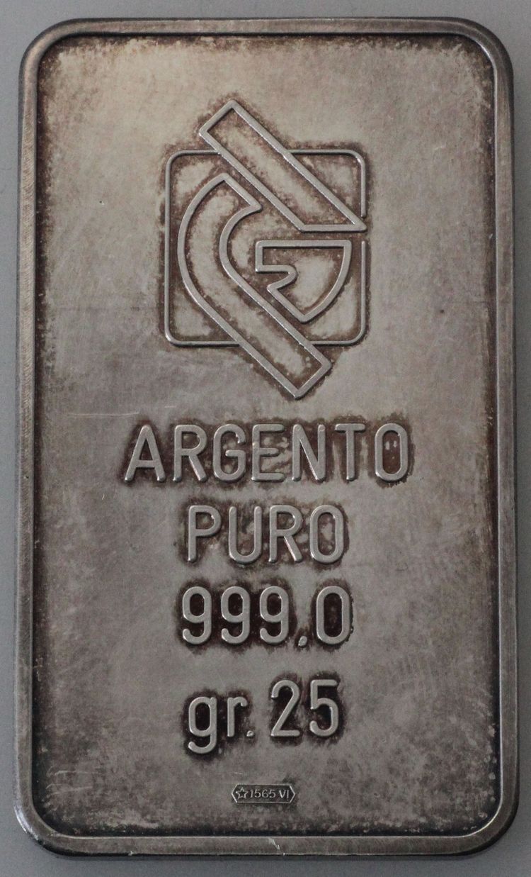 25g Goldbarren Argento Puro