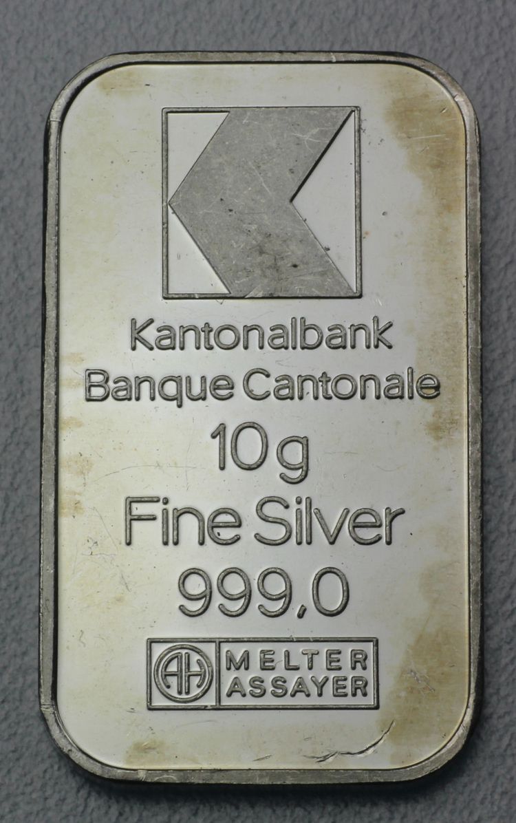 10g Kantonalbank Silberbarren