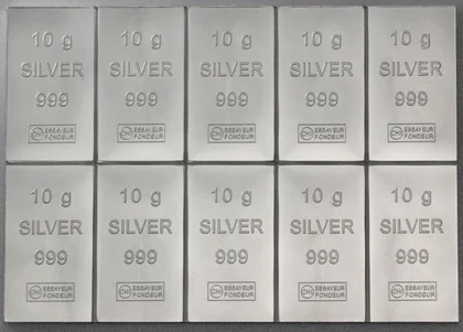 10x10g = 100g Silbertafel ESG