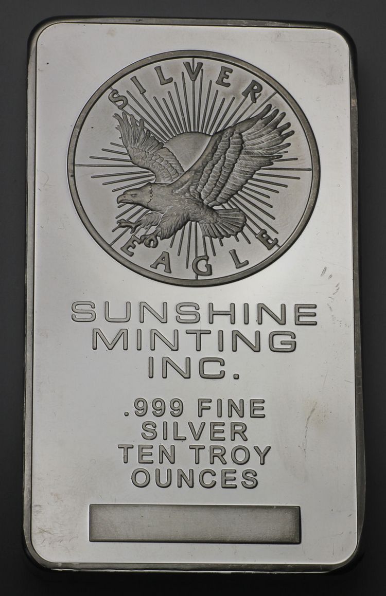 10oz Silberbarren Sunshine Minting Silver Eagle bar