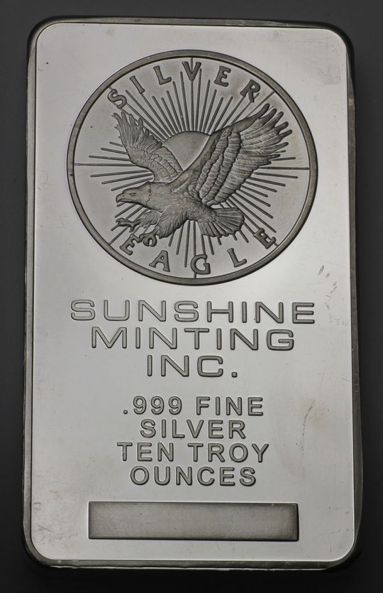 10oz Silberbarren Sunshine Minting Silver Eagle bar
