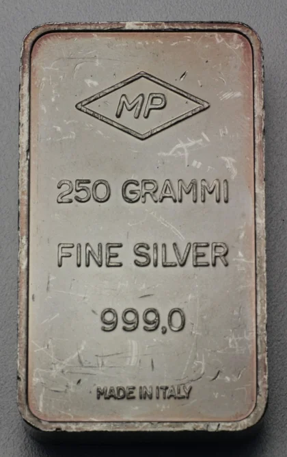 250g Silberbarren MP Italy