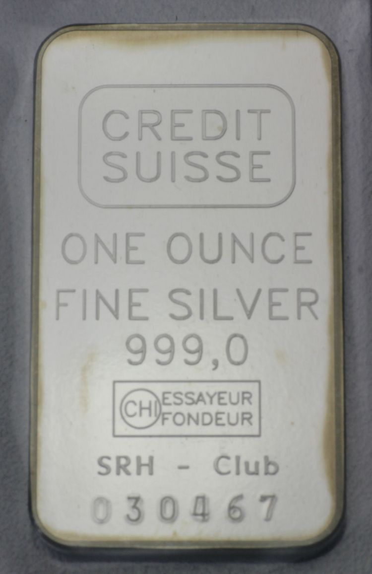 1oz Silberbarren Credit-Suisse SRH Club