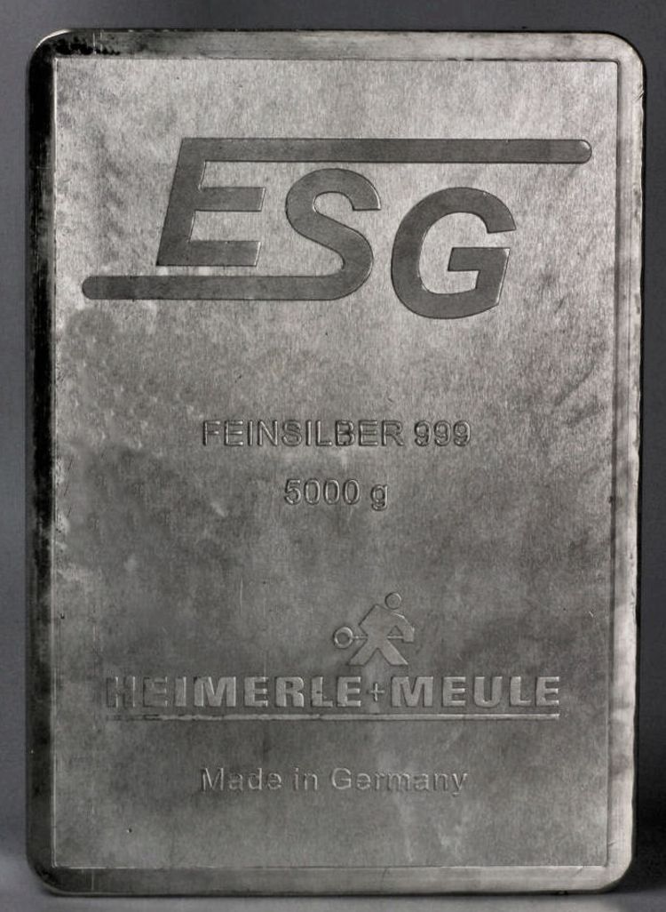 5kg DIN Silberbarren ESG